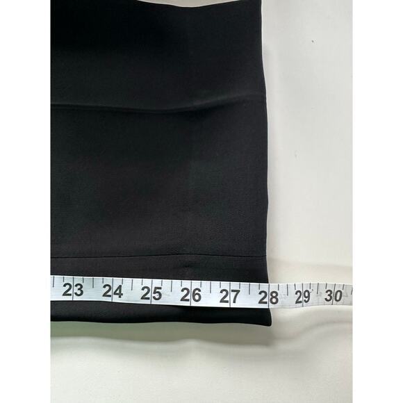 MM Lafleur Black Trouser Slacks Relaxed Straight Leg Sz 6 Adjustable Hem Career - Picture 10 of 13